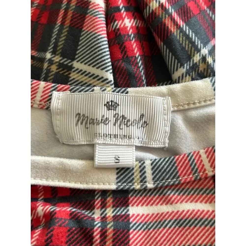 Marie Nicole Girls 2T Plaid Christmas Dress Red Black Holiday Twirl Long Sleeve